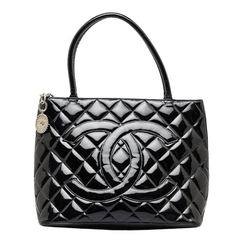 chanel medallion tote patent leather|chanel caviar medallion tote.